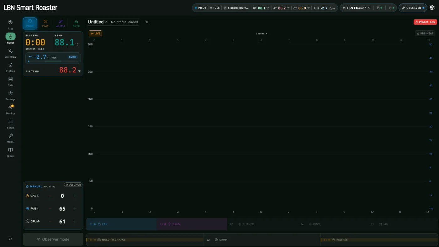 MAROSA HMI roast cockpit preview